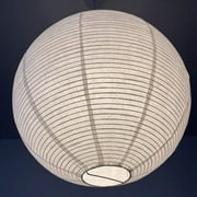 White Round Paper Lampshade, Replacement Ball Lanterns Lamps Paper Lantern Ceiling Light Cover for Parties Weddings Coffee Shop Decoration