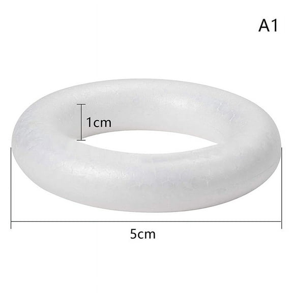 White Round Polystyrene Foam Ring For Christmas Crafts DIY Handmade Wreath Wedding Holidays Home Party Decoration