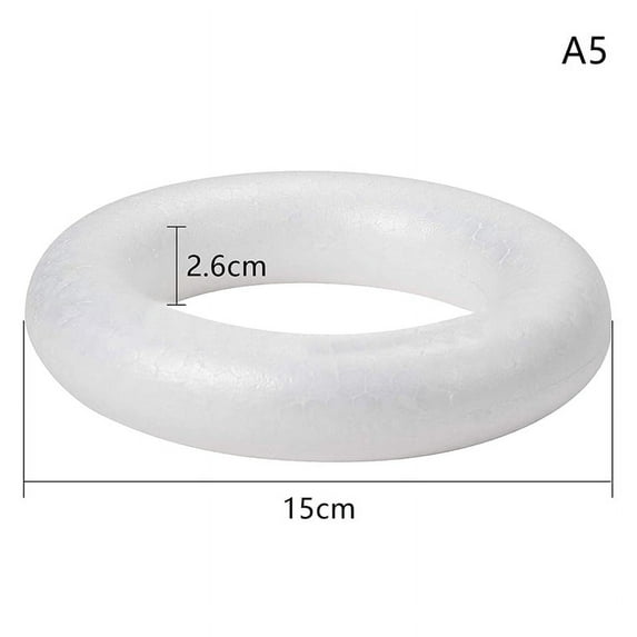 White Round Polystyrene Foam Ring For Christmas Crafts DIY Handmade Wreath Wedding Holidays Home Party Decoration