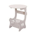 thumbnail image 1 of ‌White Round Side Table - Small Nightstand & Living Room Accent Table with Storage Shelf, Compact Wooden End Table (17.7" Tall, Multi-Functional)‌, 1 of 6