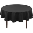 thumbnail image 1 of White Round Tablecloth 60 Inch - Waterproof Stain Resistant Spillproof Polyester Fabric Table Cloth for Dining Room Kitchen Parties, 1 of 6