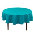 thumbnail image 1 of White Round Tablecloth 60 Inch - Waterproof Stain Resistant Spillproof Polyester Fabric Table Cloth for Dining Room Kitchen Parties, 1 of 6