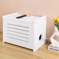 thumbnail image 1 of White Router Shelf Projector Shelf Projector Stand Router Storage Box Modem Cable Router Cover Organized Power Strip Cable Management Hider Rack by Solid Wood, 1 of 7