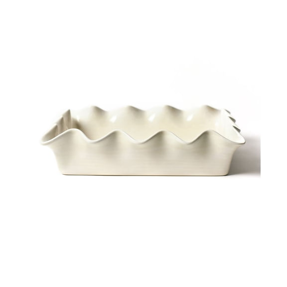 White Ruffle Design Casserole Dish - Oven to Table Serving