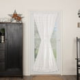 thumbnail image 1 of VHC Brands Farmhouse 72"x40" Door Panel White Rod Pocket Ruffled Window Curtains, 1 of 2