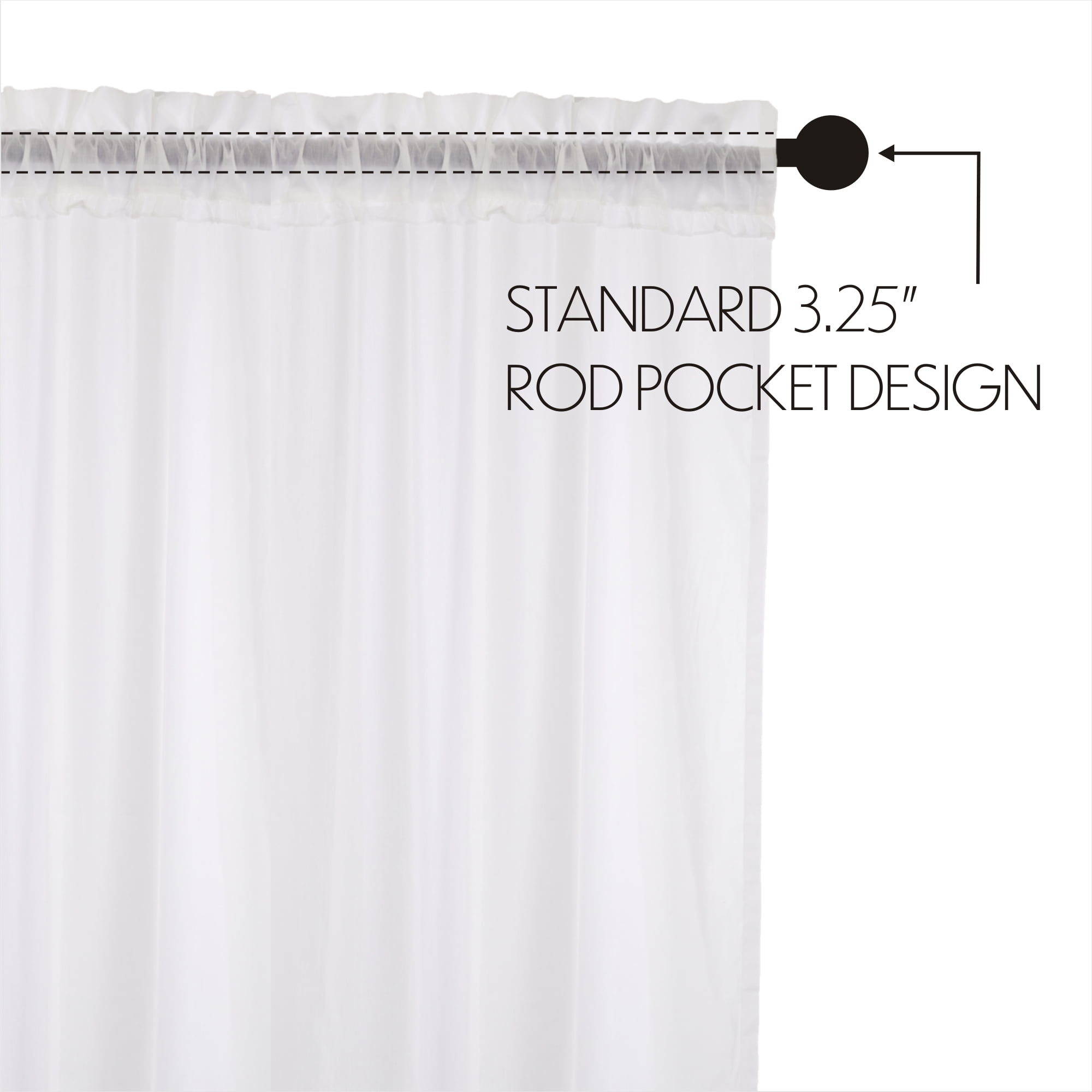 White Cotton Sheer Ruffled Tier Kitchen Window Curtains
