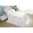 thumbnail image 1 of White Ruffles Skirt Bedspread Bed Blanket Quilted Elegant Bed Spreads Queen Size 1 Piece(not Include Pillowcases), 1 of 10