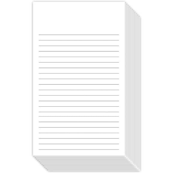 White Ruled Vertical Index Note Cards, 3" X 5" Inches | 100 Sheets Per Pack
