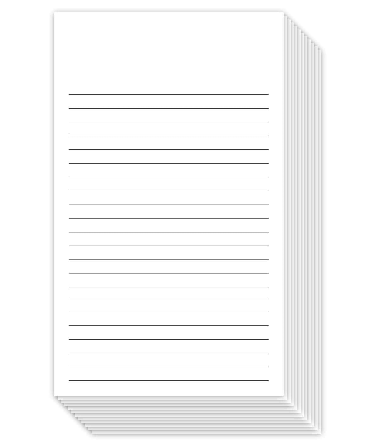 White Ruled Vertical Index Note Cards, 3” X 5” Inches | 300 Sheets Per Pack