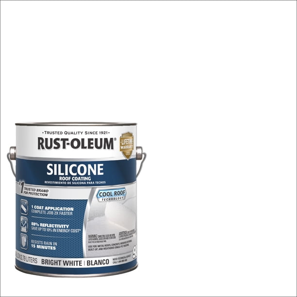 2 Pack, White, Rust-Oleum 985 Silicone Roof Coating - 363836
