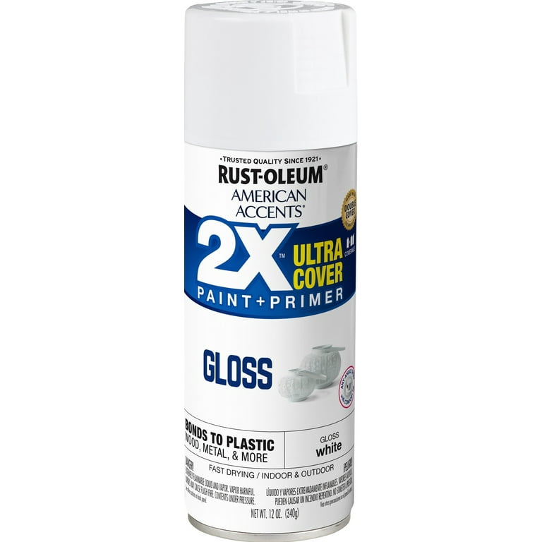 White, Rust-Oleum American Accents 2X Ultra Cover Gloss Spray