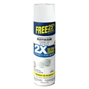 White, Rust-Oleum American Accents 2X Ultra Cover Gloss Spray Paint 25% More Bonus Can, 15 oz