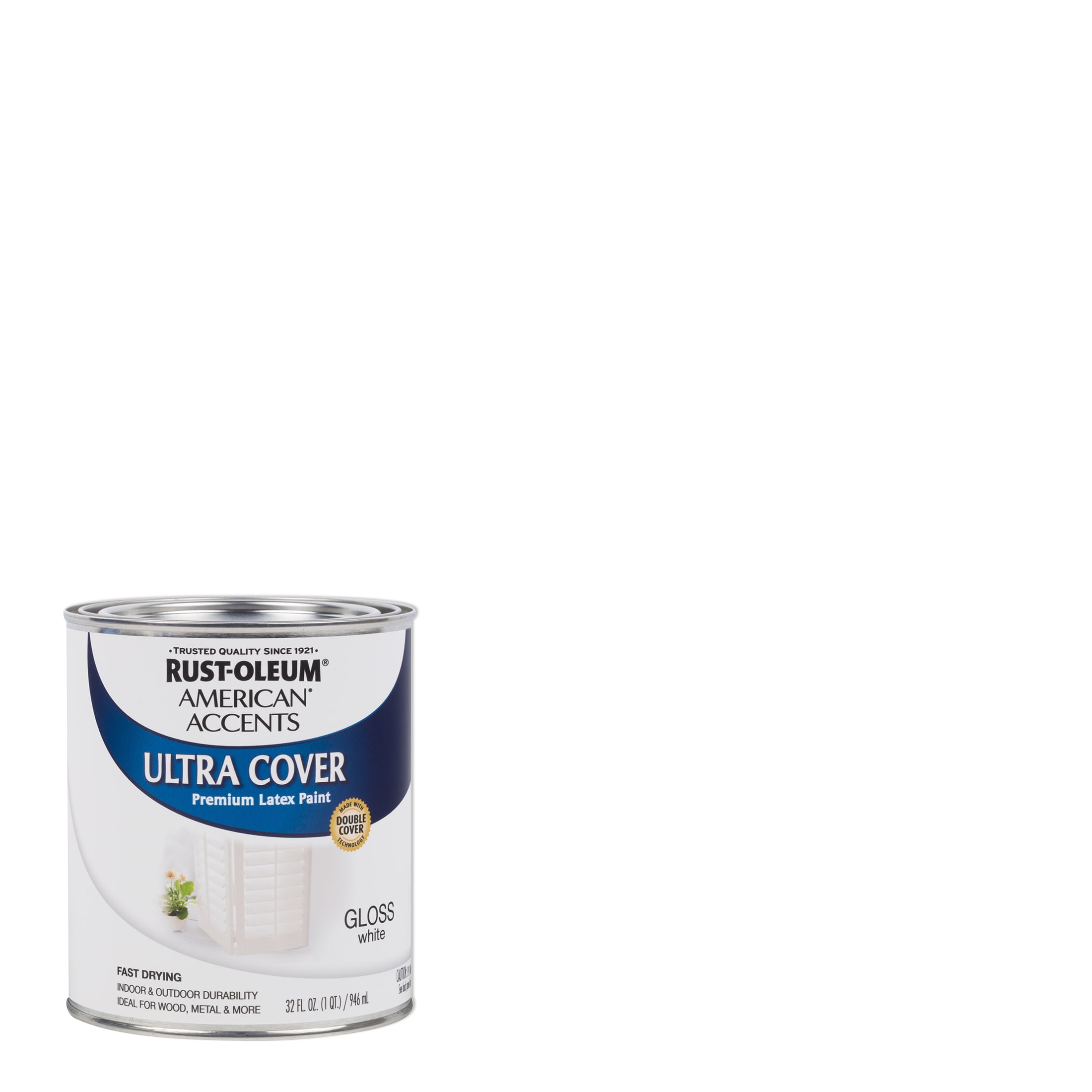 Black, Rust-Oleum American Accents Ultra Cover Gloss Premium Latex  Paint-276166, Quart 