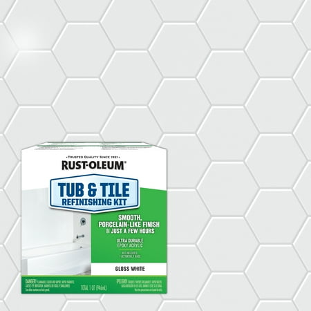 4 Pack, White, Rust-Oleum Gloss Tub & Tile Refinishing Kit- 384165