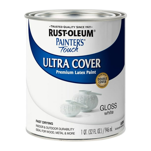 White, RustOleum Painter's Touch Ultra Cover Gloss, Quart
