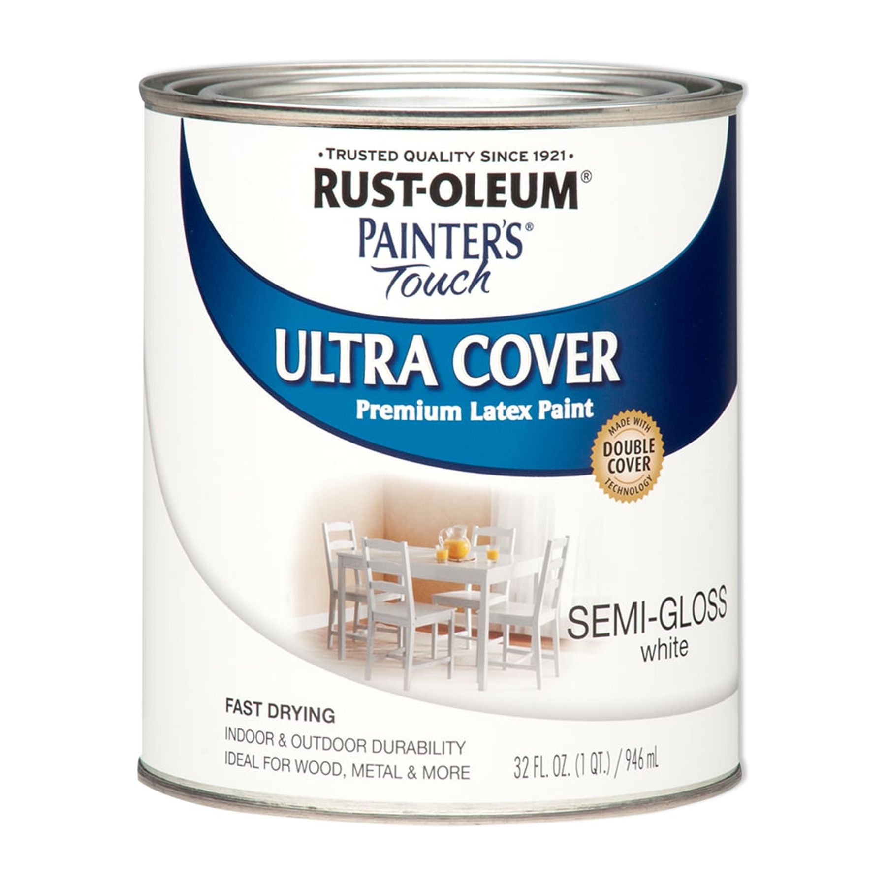 White, RustOleum Painter's Touch Ultra Cover SemiGloss, Quart