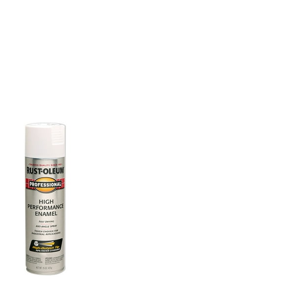6 Pack, White, Rust-Oleum Professional High Performance Gloss Enamel Spray Paint-7592838, 15 oz