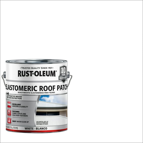 2 Pack, White, Rust-Oleum Roofing Elastomeric Roof Patch - 301898, Gallon