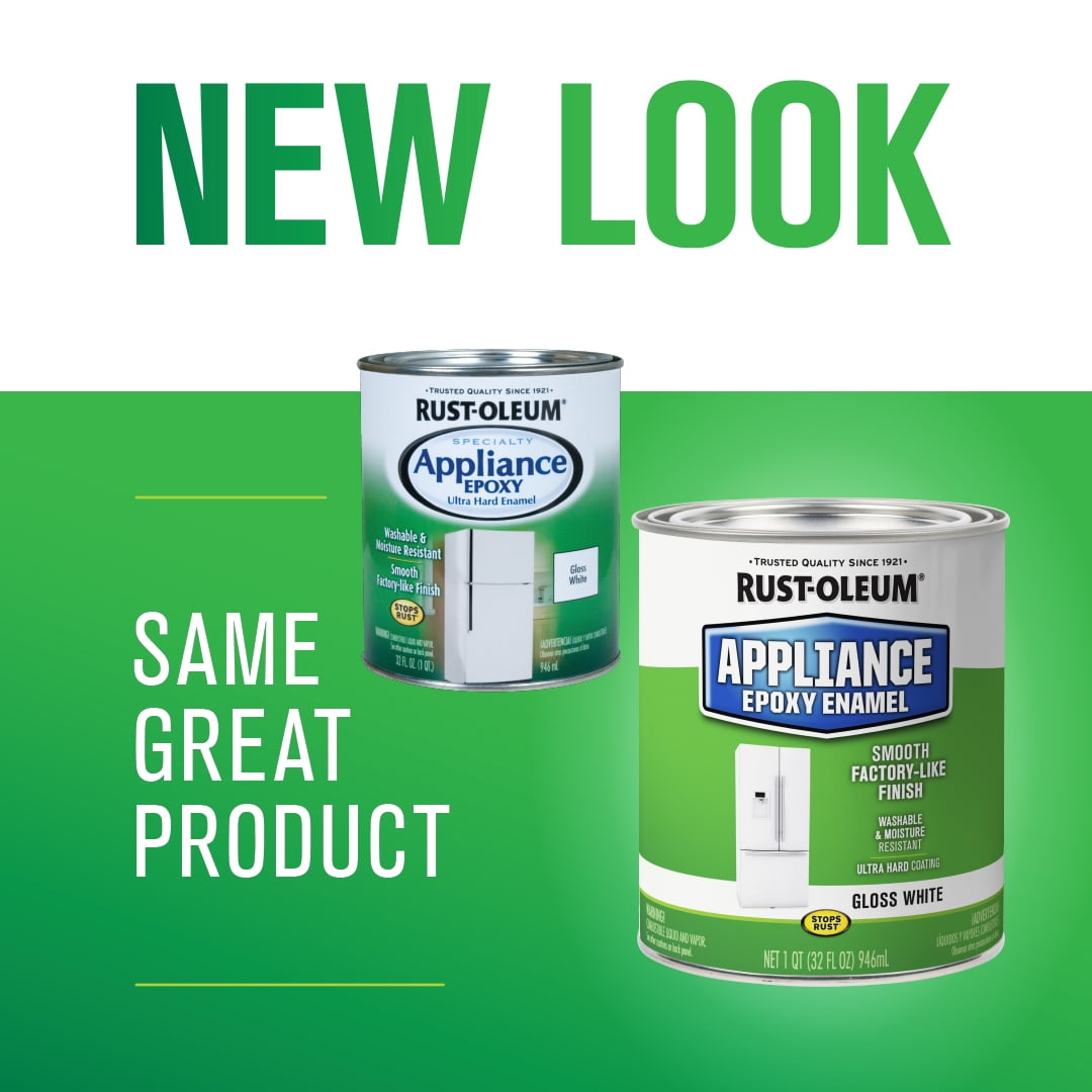 White, RustOleum Specialty Gloss Appliance Enamel Paint Quart 2 Pack