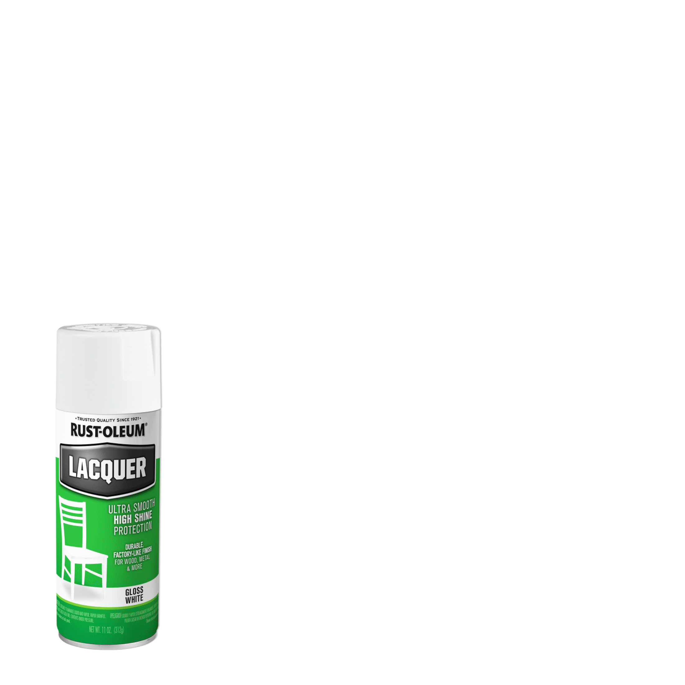 6 Pack, White, Rust-Oleum Specialty Gloss Lacquer Spray Paint- 12 oz