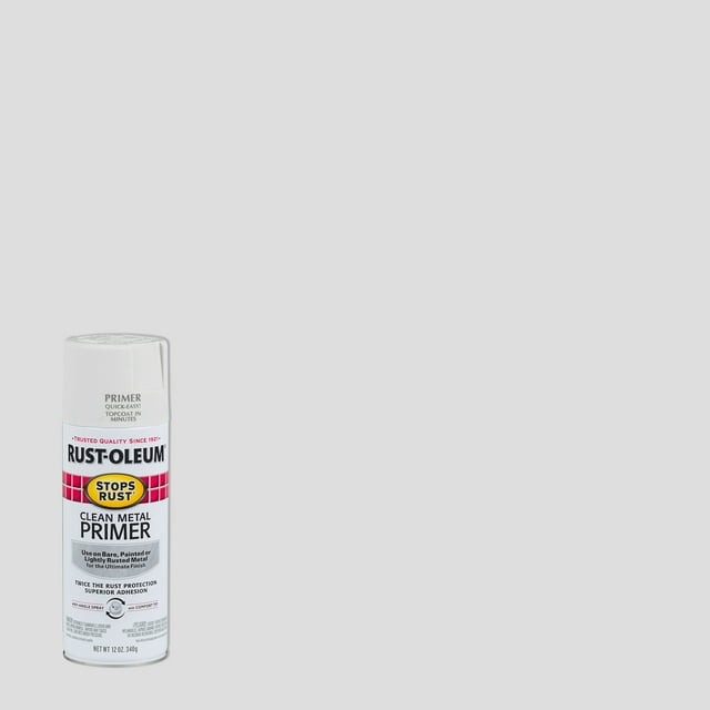White, RustOleum Stops Rust Clean Metal Primer Spray Paint7780830, 12