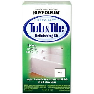 Rust-Oleum 385279 Tub and Tile Refinishing 2-Part Kit Satin White 32oz