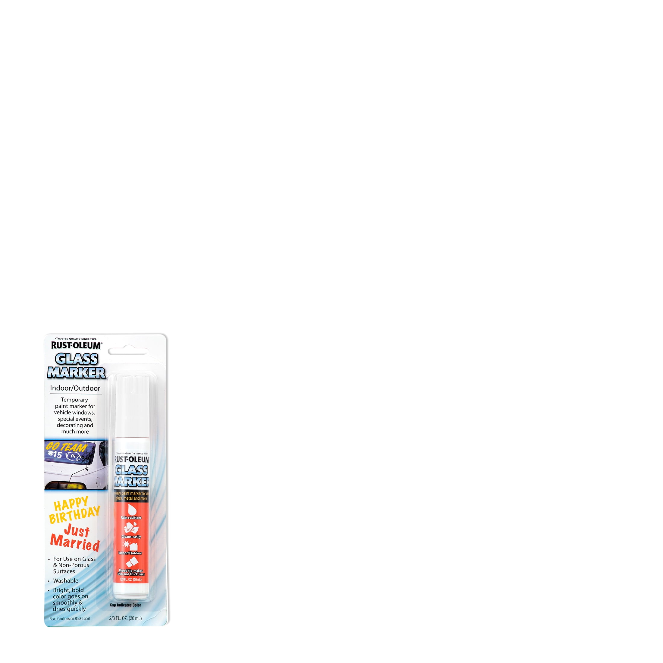 White, Rust-Oleum White Glass Marker-267963 - Walmart.com