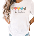 thumbnail image 1 of White S-5XL Concise Be Kind Leopard Print Tshirt Graphic Tees Shirts Kindness Aesthetic Tops, 1 of 5
