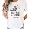 thumbnail image 1 of White S-5XL Funny Art Print Tshirts Van Gogh Trendy Graphic Tee Tops, 1 of 5