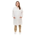 thumbnail image 1 of White SMS Lab Coat with 3 Pockets, Knit Wrist, 1 of 2