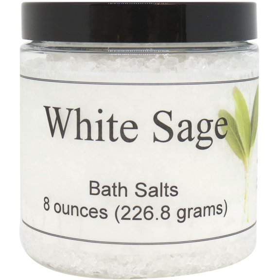 White Sage Bath Salts by Eclectic Lady, 8 ounces