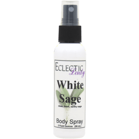 White Sage Body Spray, Eclectic Lady, Hydrating Mist, Unisex, 8 oz