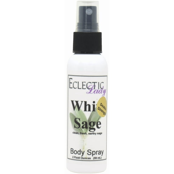 White Sage Body Spray, Eclectic Lady, Hydrating Mist, Unisex (Double Strength), 2 oz