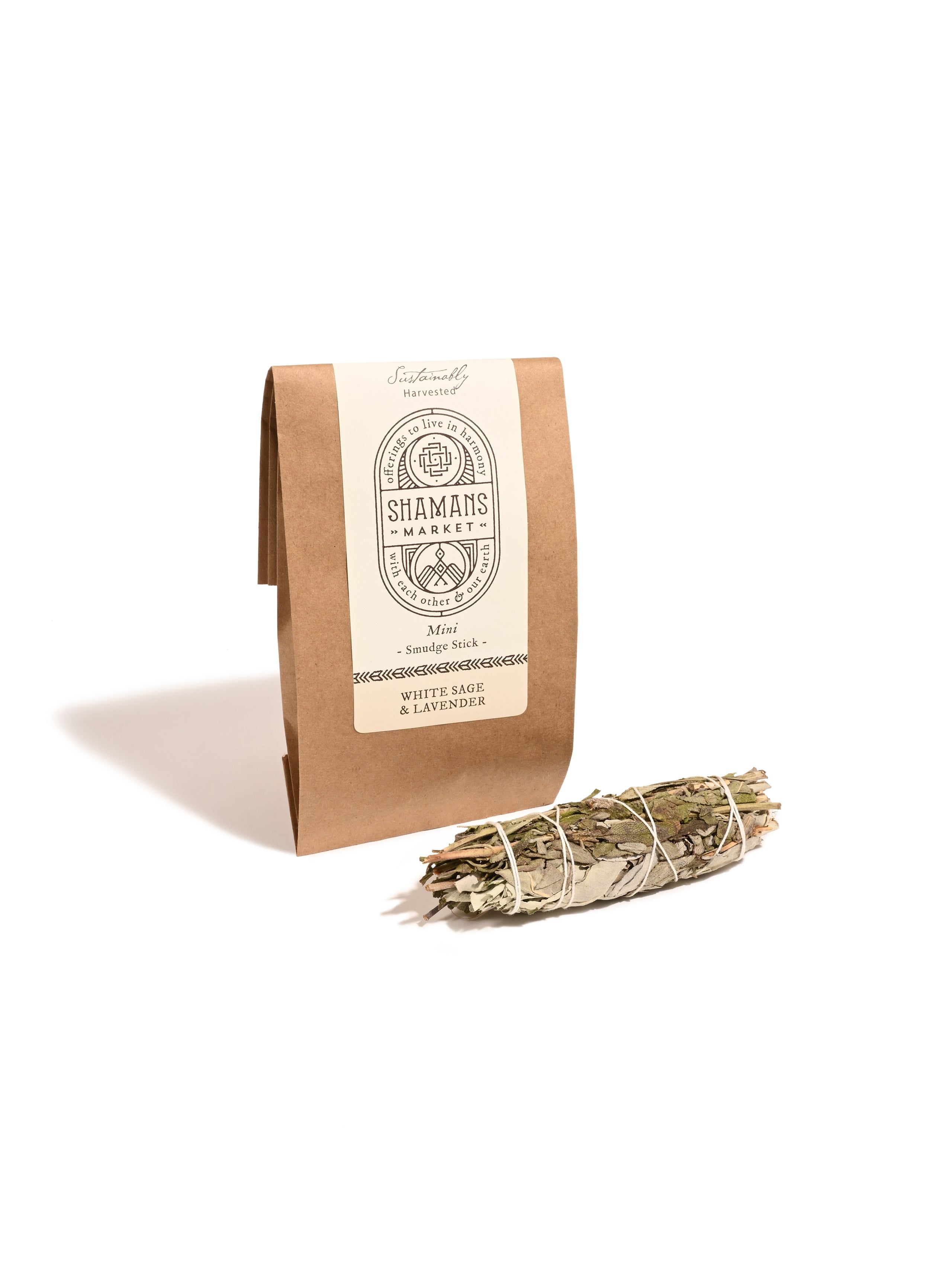 White Sage & Lavender Smudge Stick - 2 Sizes Size: Mini