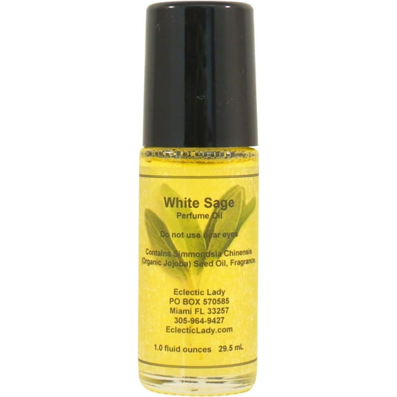 White Sage Perfume Oil, 1.0 Oz Portable Roll-On Fragrance