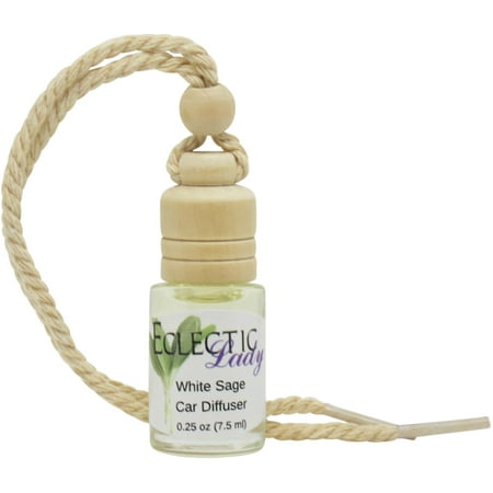 White Sage Scented Car Diffuser by Eclectic Lady, 7.5 ml, Air Freshener, Premium Grade Fragrance
