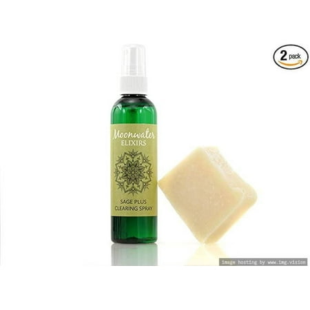 White Sage Smudging Spray Plus Sage Smudge Soap. Aura Cleansing + Energy Clearing. Liquid Smokeless Sage Smudge