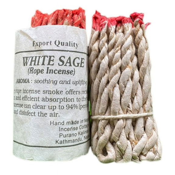 White Sage Stick Incense - 40 Pieces, for Smudging & Meditation