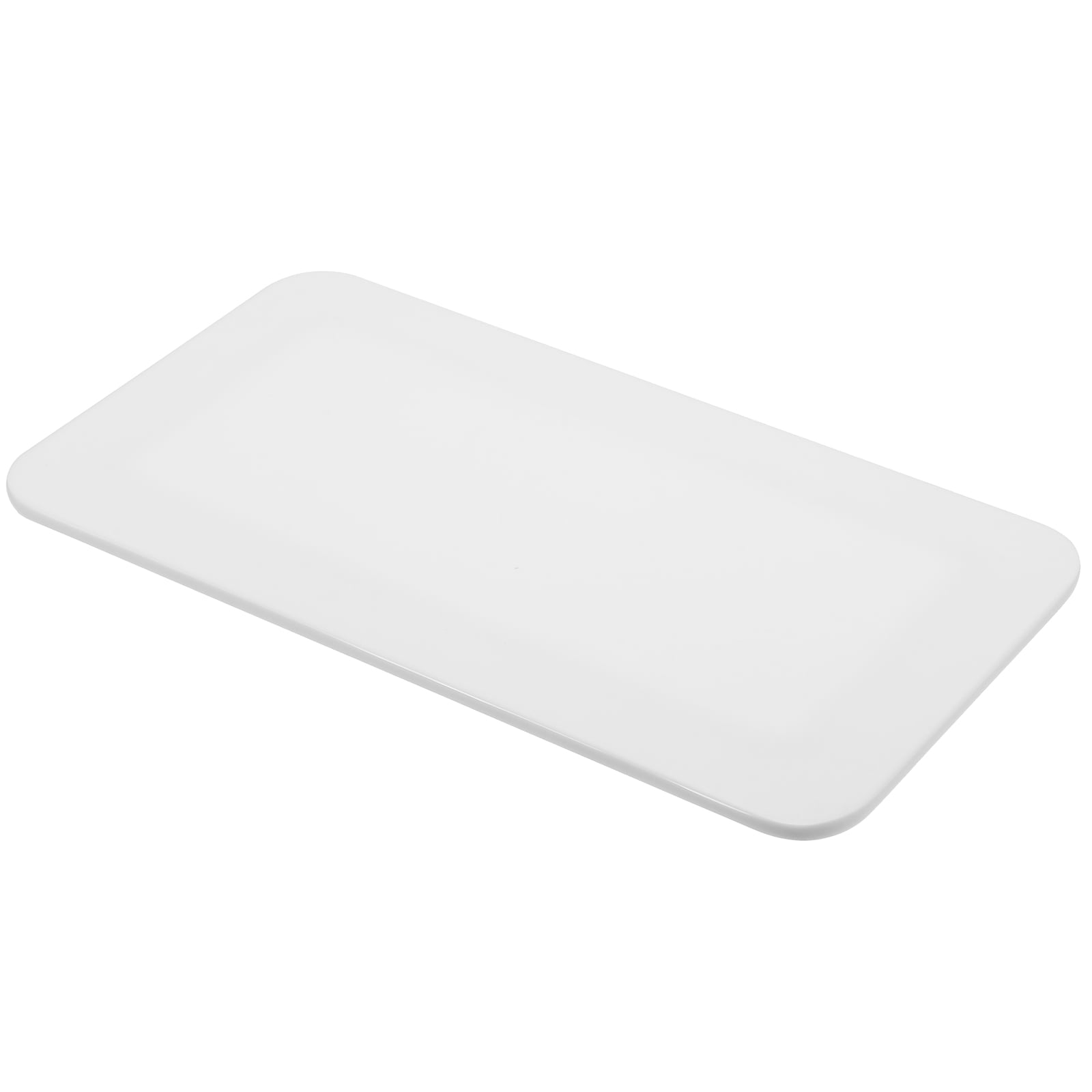 White Salad Plate Melamine Plates Appetizer Serving Utensils Bread Pan Round Tray Dinner Sushi
