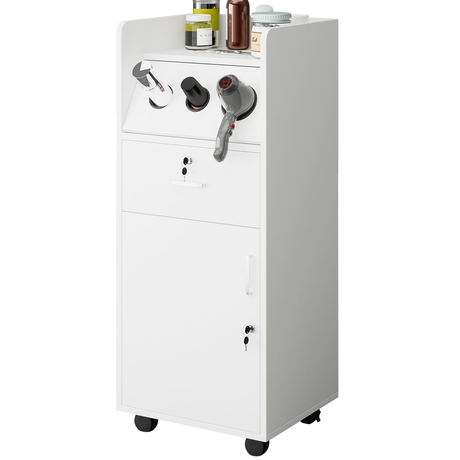 White Salon Station,Versatile Salon Stations for Hair Stylists