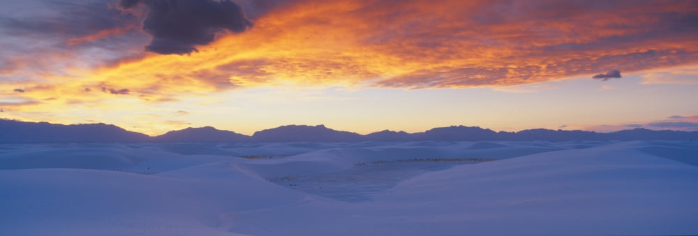 White Sands National Monument New Mexico Canvas Art - Panoramic Images (36 x 12)