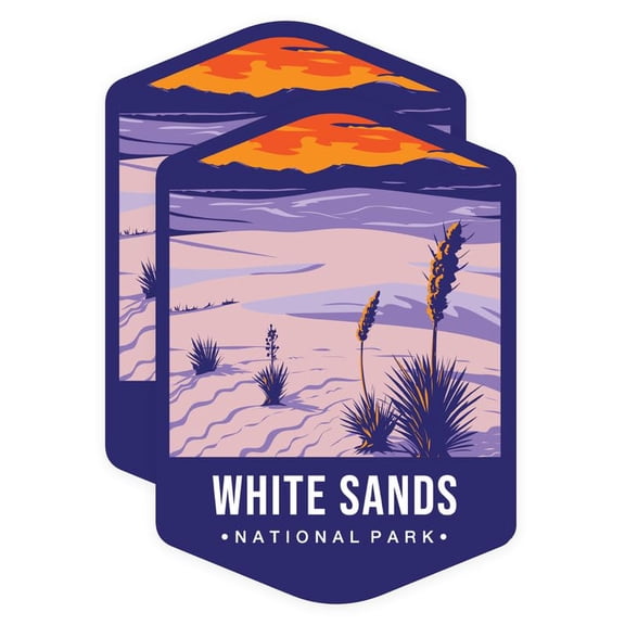 White Sands National Park Bumper Sticker - US National Park - 5 Inches On Longest Side - Vinyl Decal for Car Bumper, Laptop, Water Bottle, Wall, and Window - BMCS0264