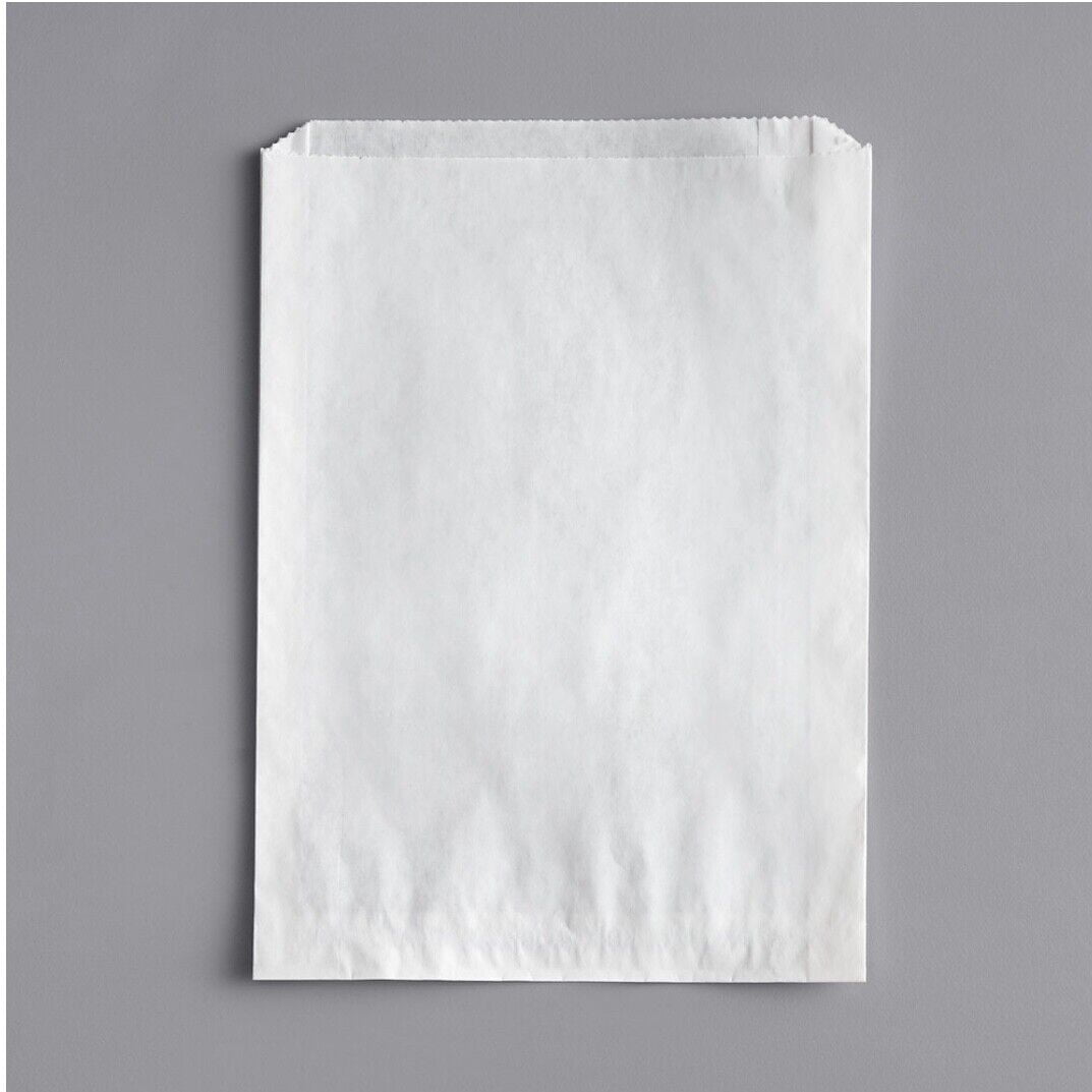 White Wax Paper Bags – 8x6x1 Inch Sandwich/Cookie Bags For Bakery, Snacks & Bread