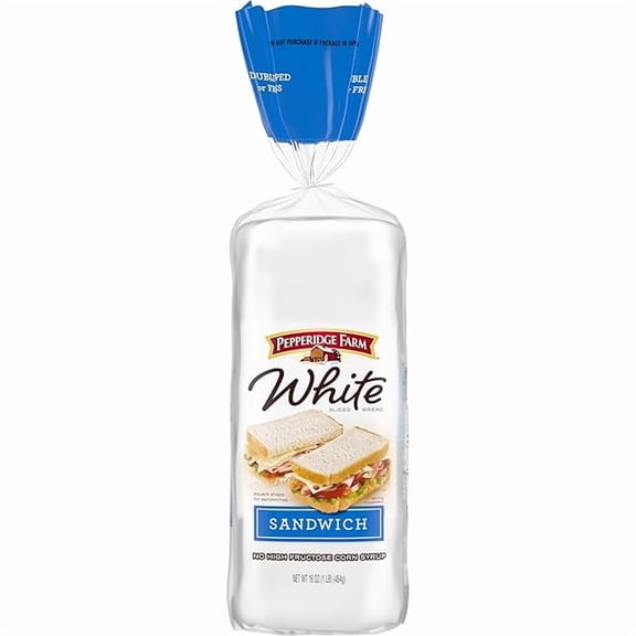 White Sandwich Bread, 16 Oz Loaf Pack of 1
