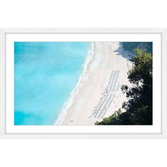 "White Sandy Beach" Framed Painting Print