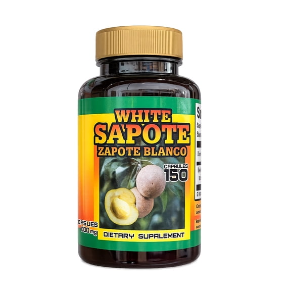 White Sapote Capsules 150 Count (300 mg Each) | Zapote Blanco Herbal Supplement | Plant-Based Capsules | Natural Botanical Extract Supplement