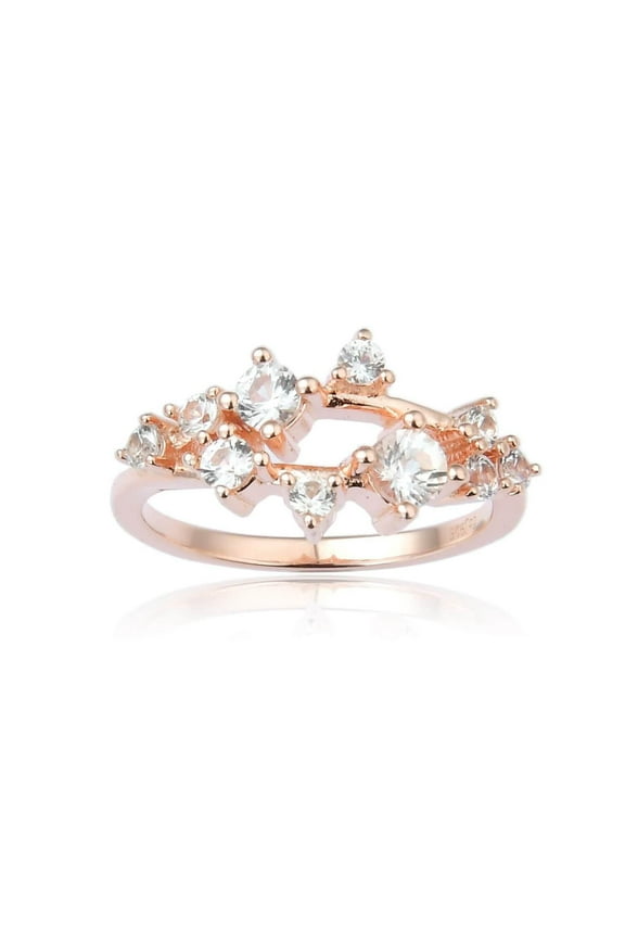 White Sapphire Cluster Ring