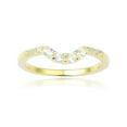 thumbnail image 1 of White Sapphire Curved Stackable Ring, 1 of 9