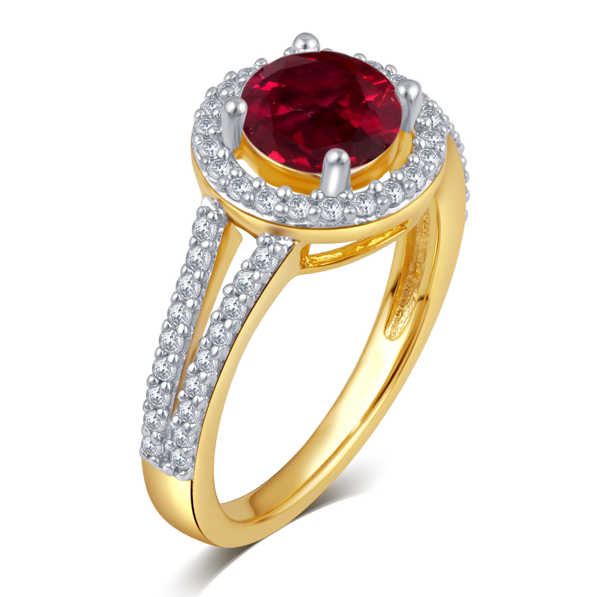 White Sapphire Engagement Ring in Sterling Silver