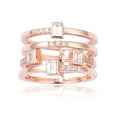 thumbnail image 1 of White Sapphire Four Band Fashion Ring, 1 of 8